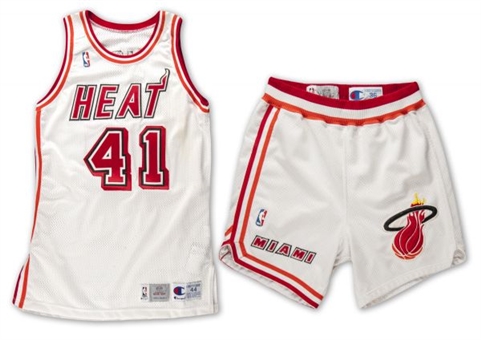 1993/94 Glen Rice Miami Heat Game Worn Complete Uniform (Jersey & Shorts)